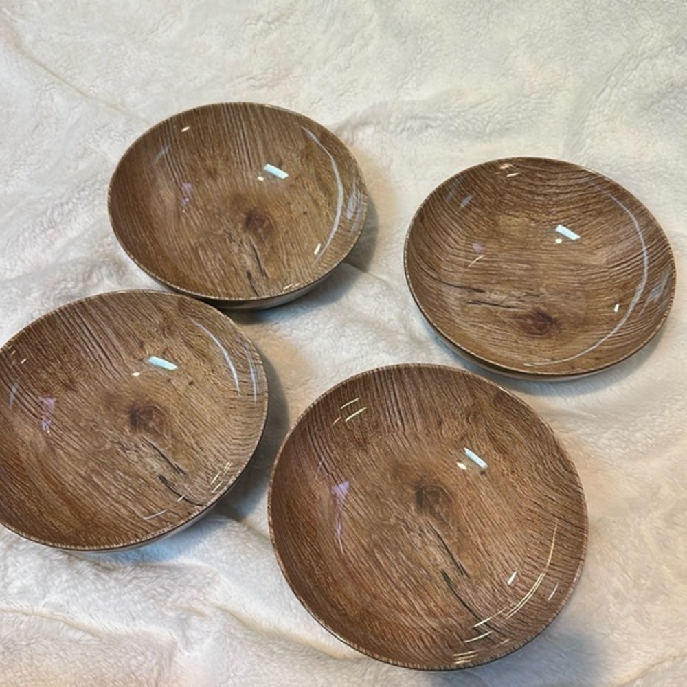 Hobby Lobby Faux Wood wood grain Melamine Bowl Set
